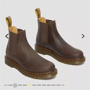 Dr. Martens Dark Brown Yellow Stitch Chelsea Boots